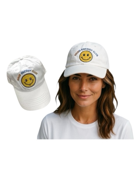 Time and Tru Accessories - “Good Energy Club” Happy Face Baseball Hat